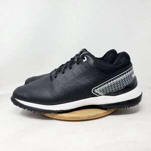 Sqairz Pros2 Mens 14 Golf Shoes Black Lace Up Spikes Sneaker